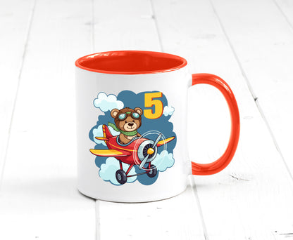 5. Geburtstag | 5 Jahre Kinder Pilot Flugzeug Geschenkidee Humor Tasse