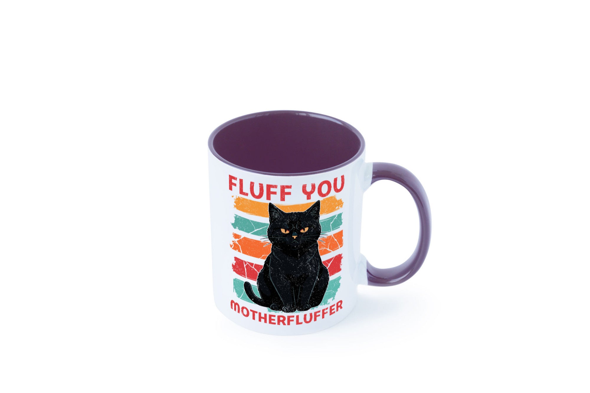 Fluff you Motherfluffer | Schwarze Katze Böse Humor Tierliebhaber Geschenkidee