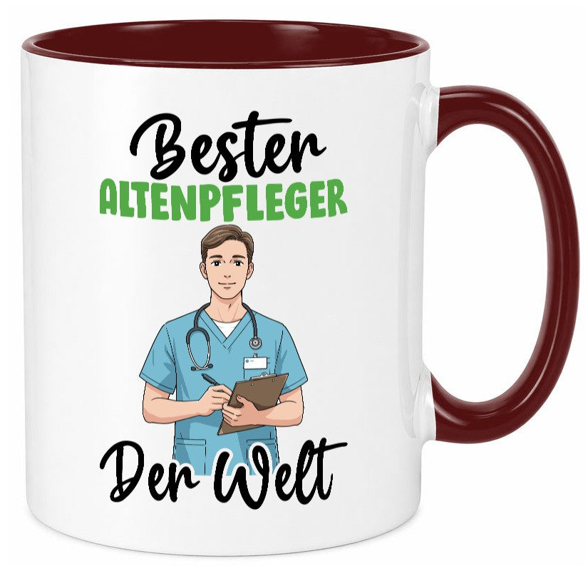 Bester Altenpfleger | Pflegepersonal lustiger Spruch Geschenk Humor Tasse