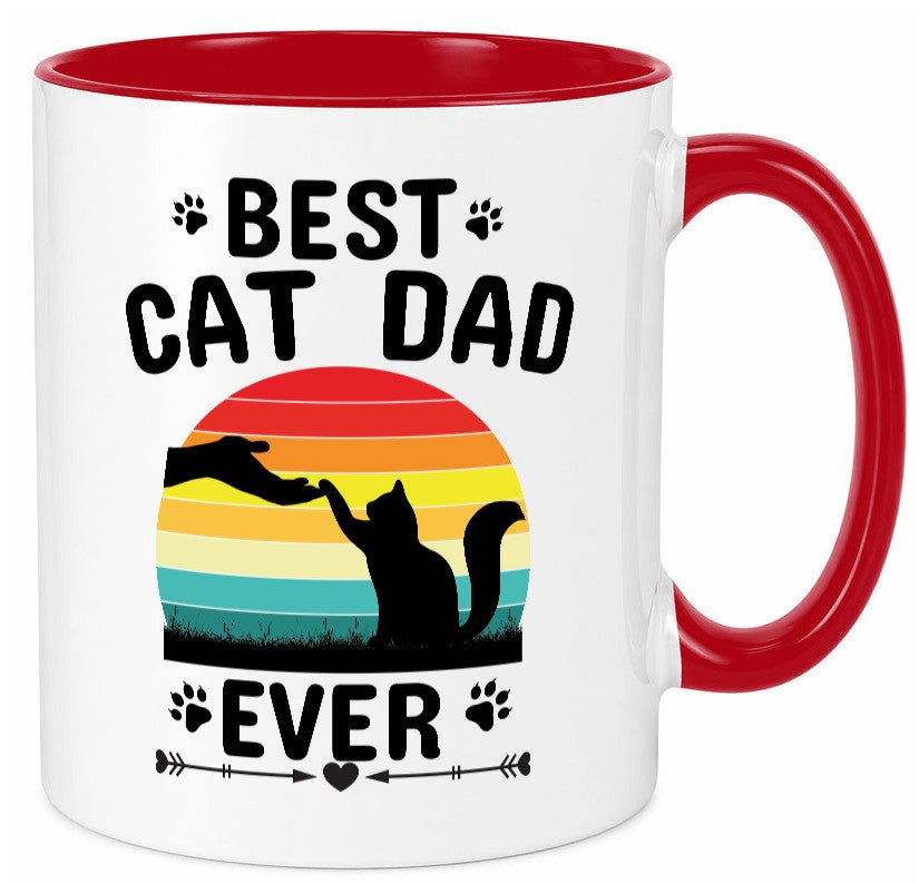 Best Cat Dad Ever lustiger Spruch Geschenk Humor Geschenkidee Tasse