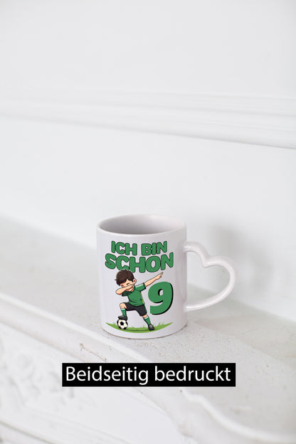 9. Geburtstag | 9 Jahre Fußballer lustig Geschenkidee Geschenk Tasse