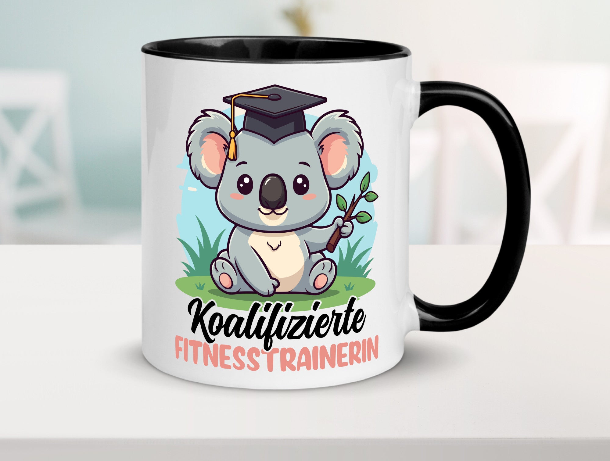 Koalifizierte Fitnesstrainerin | Trainerin Sport v2 Geschenkidee Humor Tasse