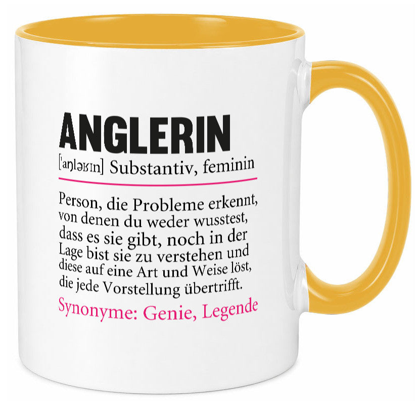 Anglerin | Spruch Angeln Fischerin Beruf Humor Arbeit Kollegen Büro