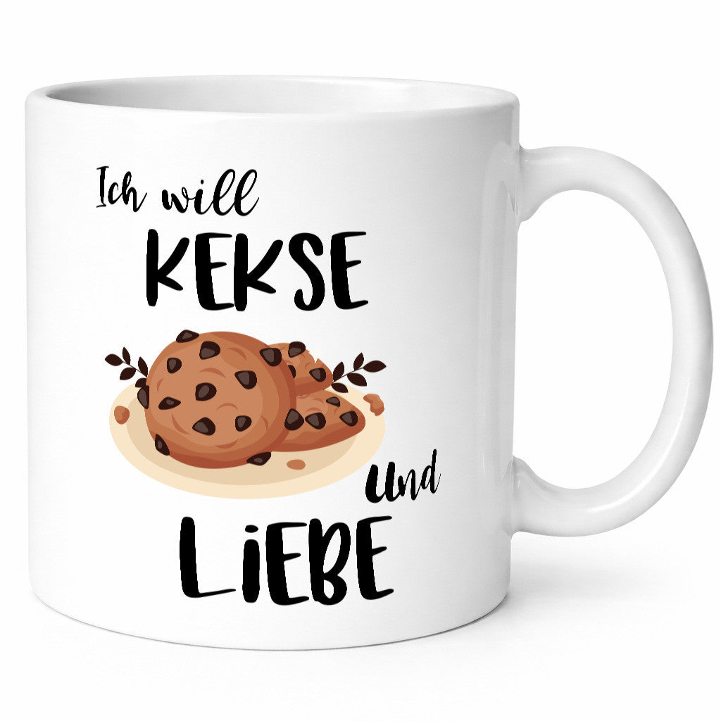 Ich will Kekse und Liebe | Pärchen lustig Humor Geschenkidee Geschenk Tasse