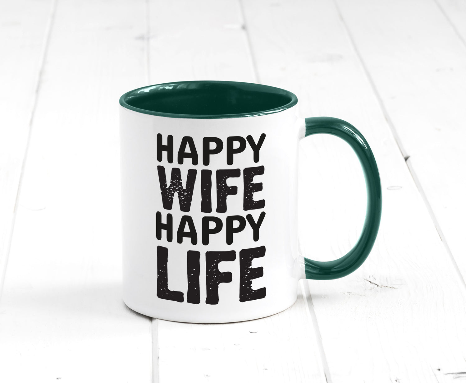 Happy Wife | Ehemann Tasse Ehefrau Humor Statement Geschenkidee