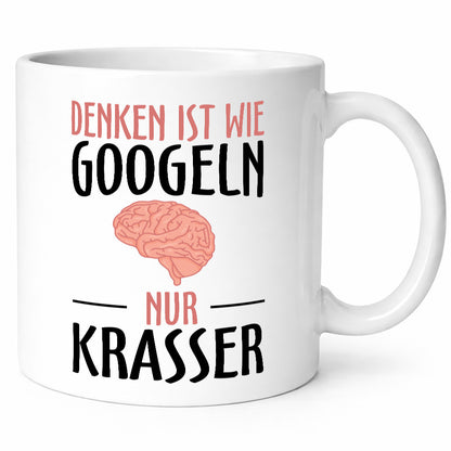 Denken ist wie Googeln | Krass lustiger Spruch Gehirn lustig Humor Geschenkidee