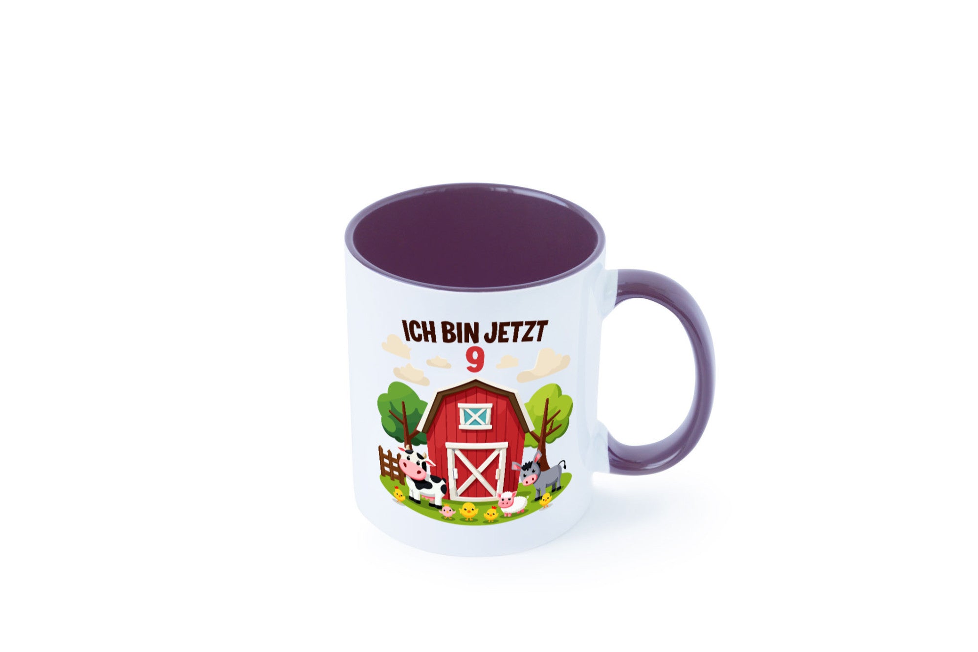 9. Geburtstag | 8 Jahre Bauernhof und Tiere Humor Geschenkidee Tasse