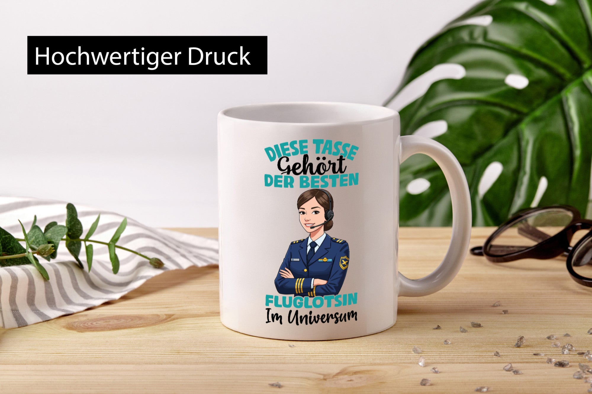 Im Universum: Fluglotsin | Flughafen Flugverkehr Geschenk Humor Geschenkidee