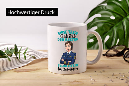 Im Universum: Fluglotsin | Flughafen Flugverkehr Geschenk Humor Geschenkidee