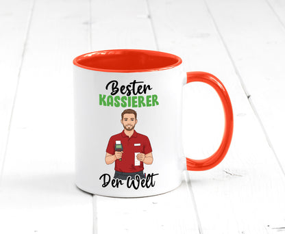 Bester Kassierer v2 Geschenkidee Humor Tasse