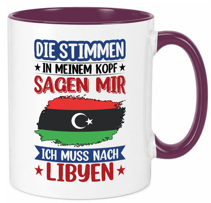 Libyen | Urlaub Stimmen in meinem Kopf Traumland Geschenkidee Humor Tasse