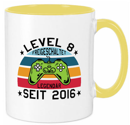 Level 8 | legendär seit 2016 Controller Geschenk Humor Geschenkidee lustiger Tasse