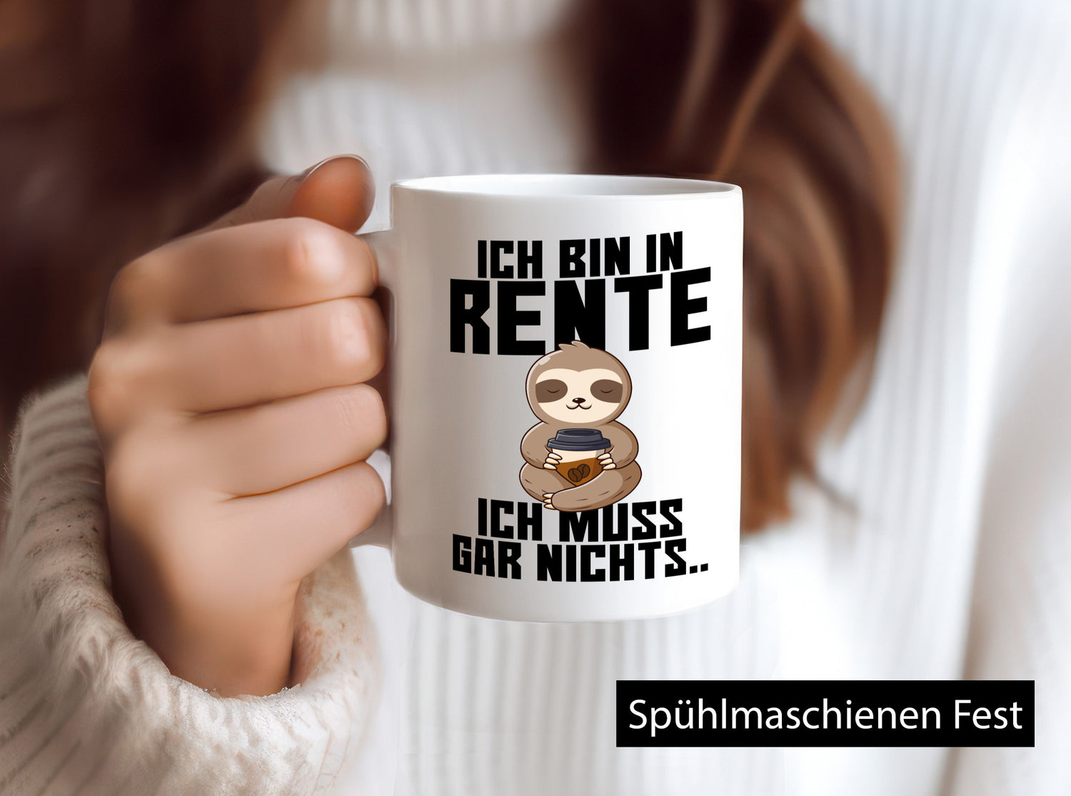 Ich muss gar nichts | Rentner Ruhestand lustig Jubiläum Geschenk Tasse