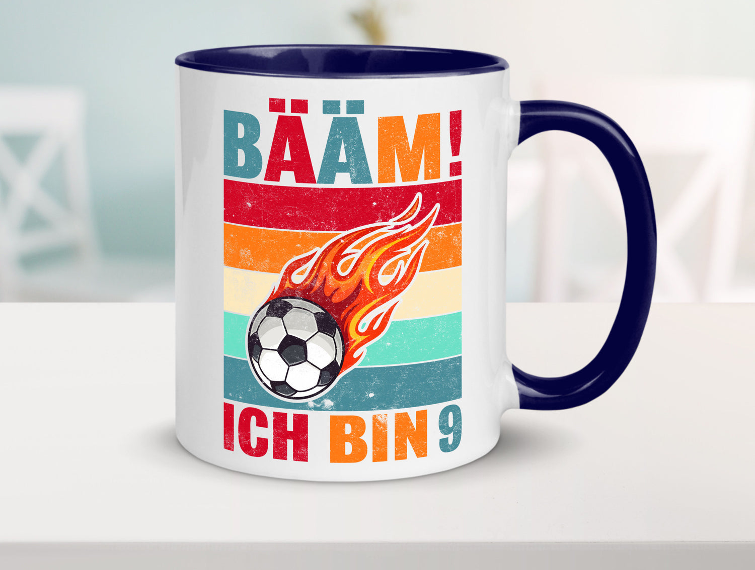 9. Geburtstag | Bääm ich bin 9 Fußball Geschenkidee Humor Tasse