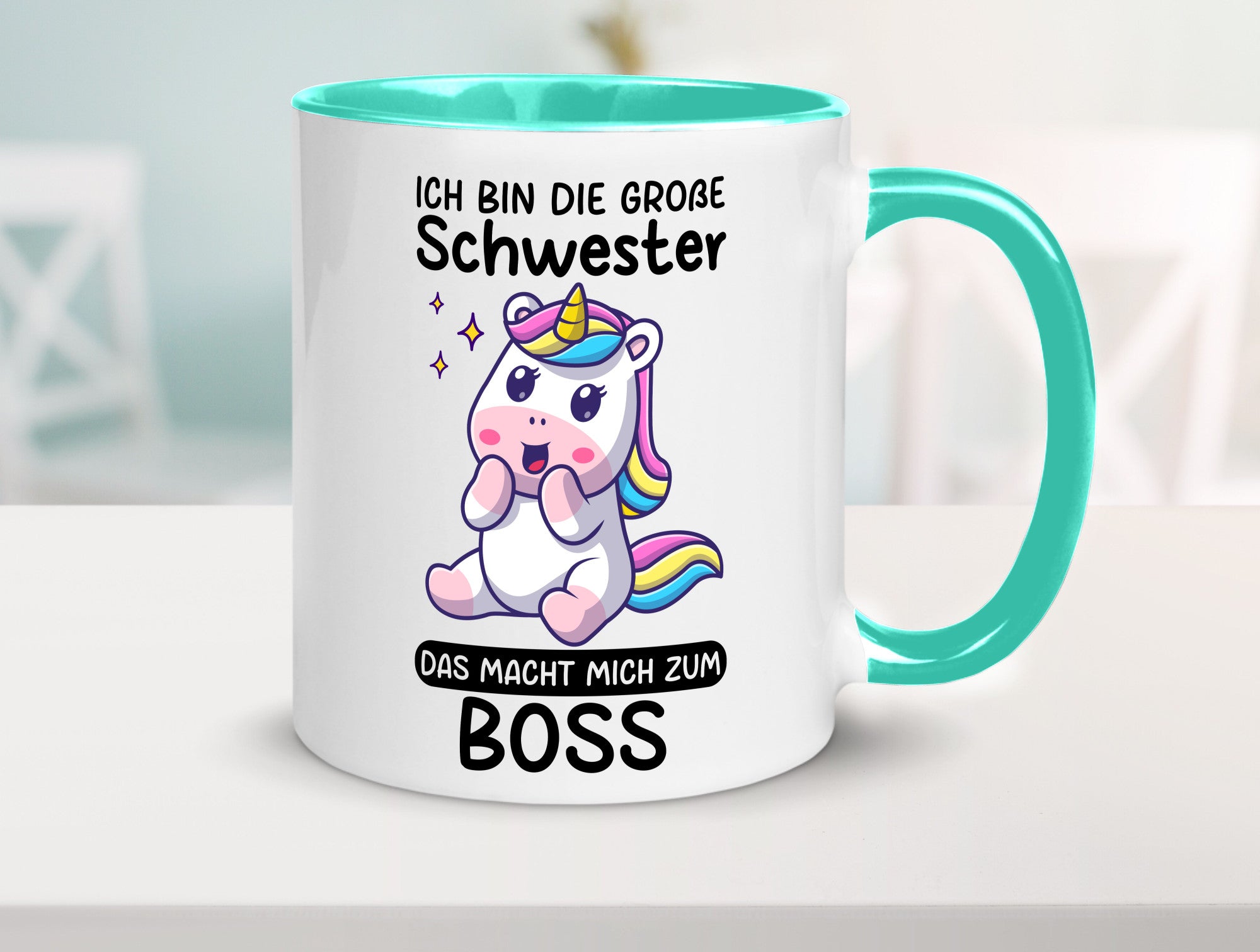 Große schwester macht mich zum Boss | Einhorn Geschwister lustiger Spruch