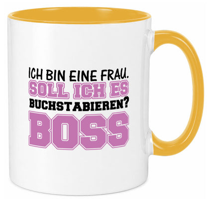 Ich bin der Boss Geschenk Humor Geschenkidee lustiger Spruch Tasse