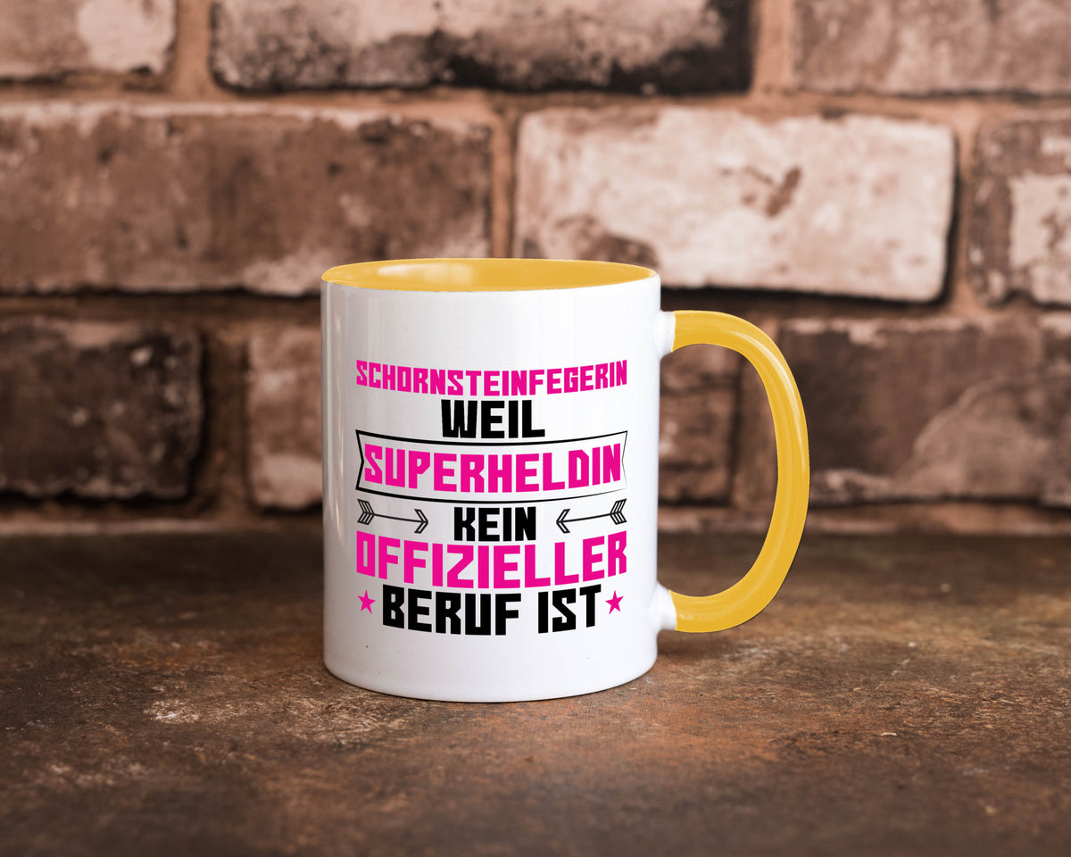Superheldin Schornsteinfegerin | Kaminkehrer Handwerk Humor Geschenkidee Tasse