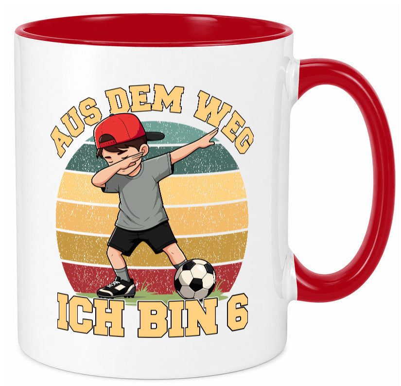 6. Geburtstag | 6 Jahre Fußball Junge Fußballer Geschenk Geschenkidee lustiger Tasse