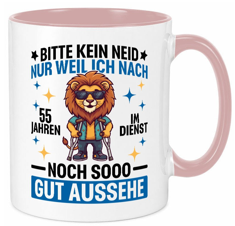55 Jahre im Dienst | Arbeitsjubiläum Arbeit Geschenk Kollegen Büro lustiger Tasse