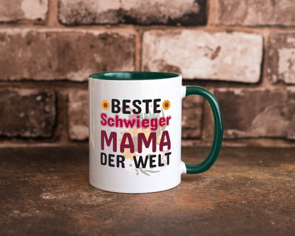 Beste Schwiegermama | Schwiegermutter Tasse Blumen Humor Familie Geschenkidee