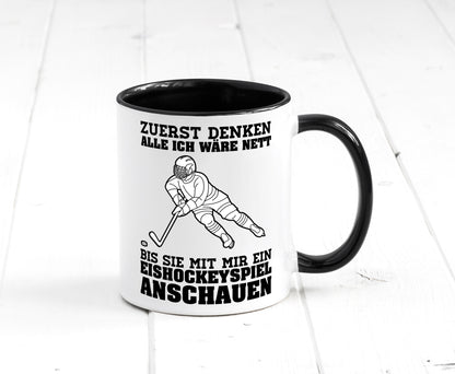 Eishockeyspiel | Eishockeyfan Tasse Eishockeyspieler Humor Geschenkidee
