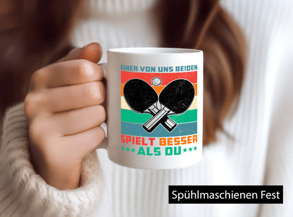 Einer von uns beiden spielt besser | Tennis Tischtennis lustig Humor