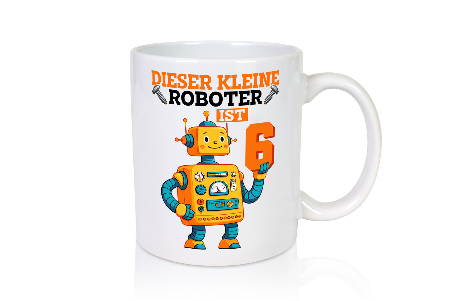6. Geburtstag | 6 Jahre Roboter Junge lustig Geschenkidee Geschenk Tasse