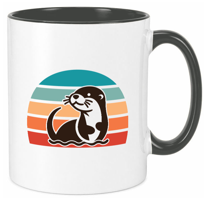 See Otter | Sunset Retro Vintage Natur lustiger Spruch Geschenk Humor Tasse