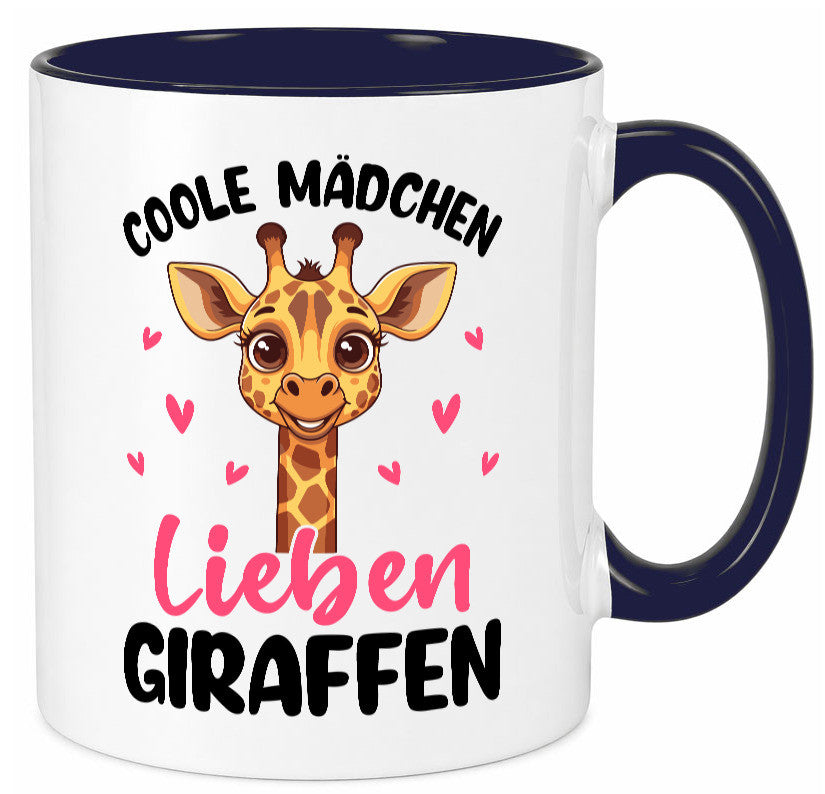 Coole Mädchen lieben Giraffen | Giraffe Geschenk Humor Geschenkidee lustiger Tasse