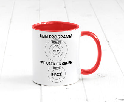 Wie User dein Programm sehen | Programmierer Magie Witz Geschenkidee Humor Tasse