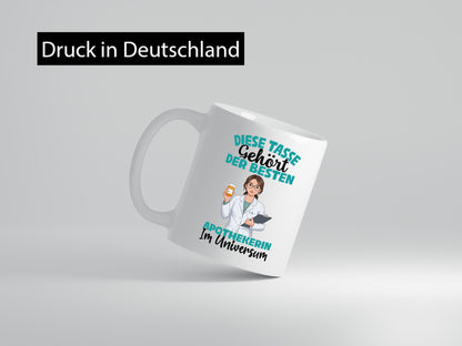 Im Universum: Apothekerin | Apotheke Pharmazie lustiger Spruch Geschenk Humor