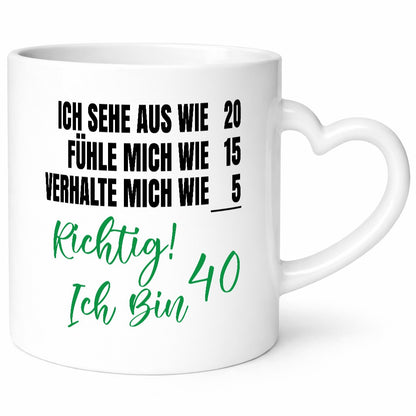 Ich bin Jung | 40 Geburtstag Verhalte mich wie ein Kind Geschenk Geschenkidee Tasse