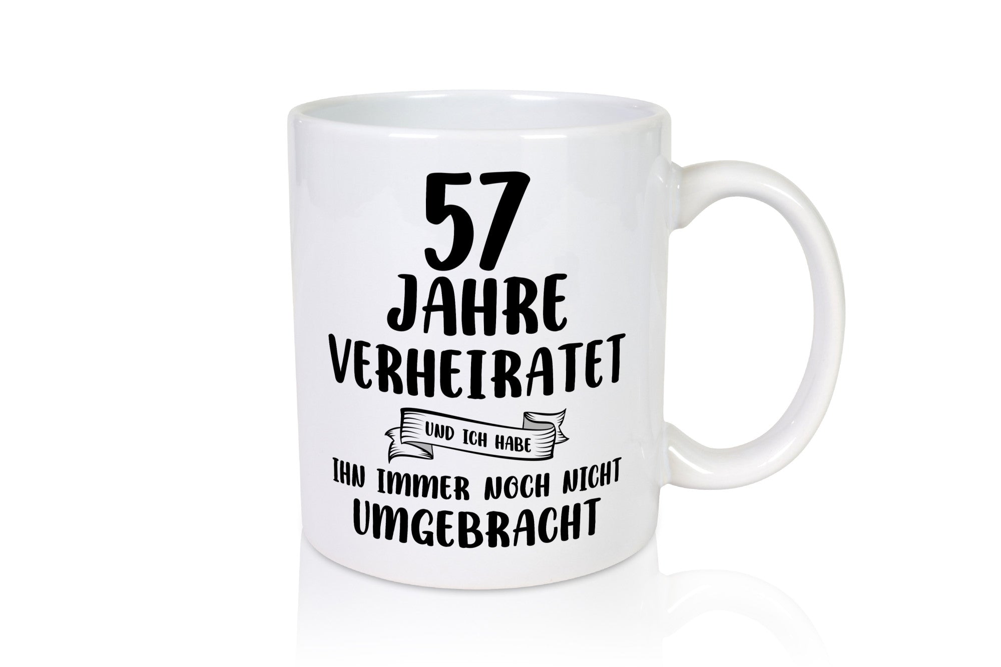 57 Jahre Verheiratet, immer noch am Leben! Humor Geschenkidee Tasse