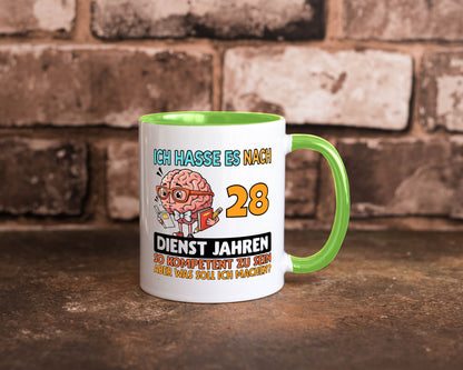 28 Dienstjahre | Arbeit Kompetent Geschenkidee Kollegen Büro Humor Tasse