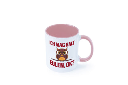 Ich mag Eulen | Spruch süße Eule Motiv lustiger Geschenk Humor Geschenkidee