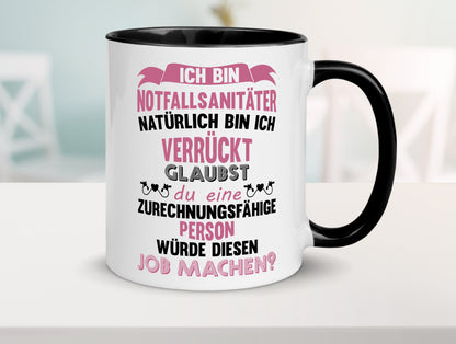 Notfallsanitäter ich bin Verrückt | Sanitäter krankenhaus lustig Humor Tasse