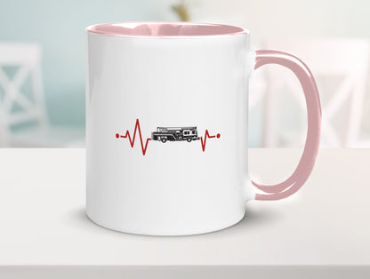 Herzschlag | Feuerwehrfahrzeug Feuerwehr Humor Geschenkidee Tasse