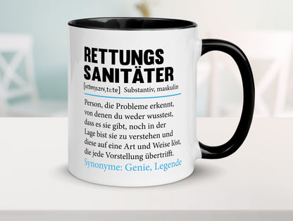 Rettungssanitäter | Beruf Sanitäter Spruch v2 lustig Arbeit Kollegen Büro Tasse