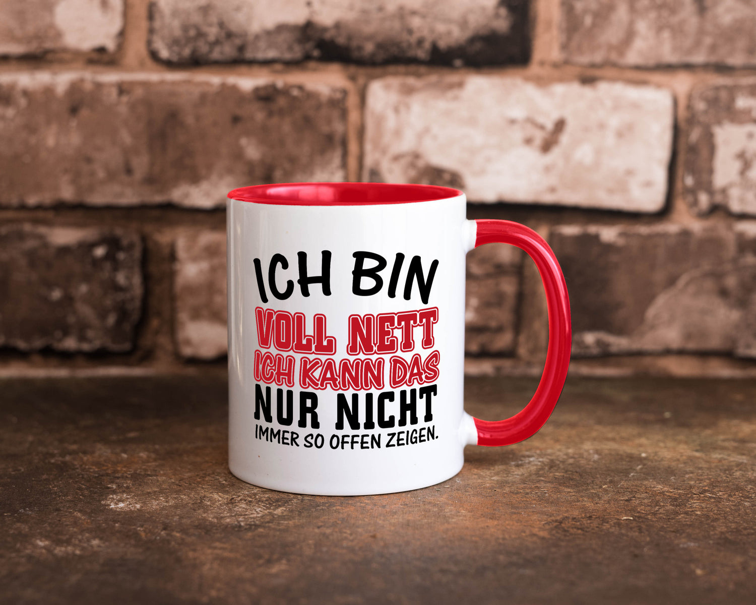 Ich bin voll nett Geschenkidee Humor Tasse