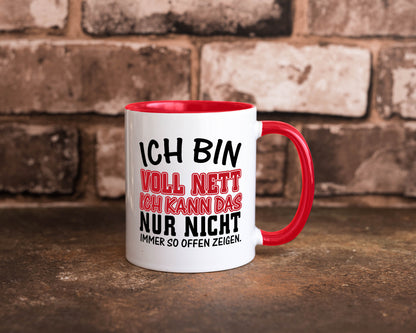 Ich bin voll nett Geschenkidee Humor Tasse