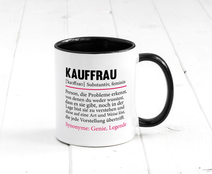 Kauffrau | Humor Spruch Definition Kauffrauen Geschenkidee Tasse