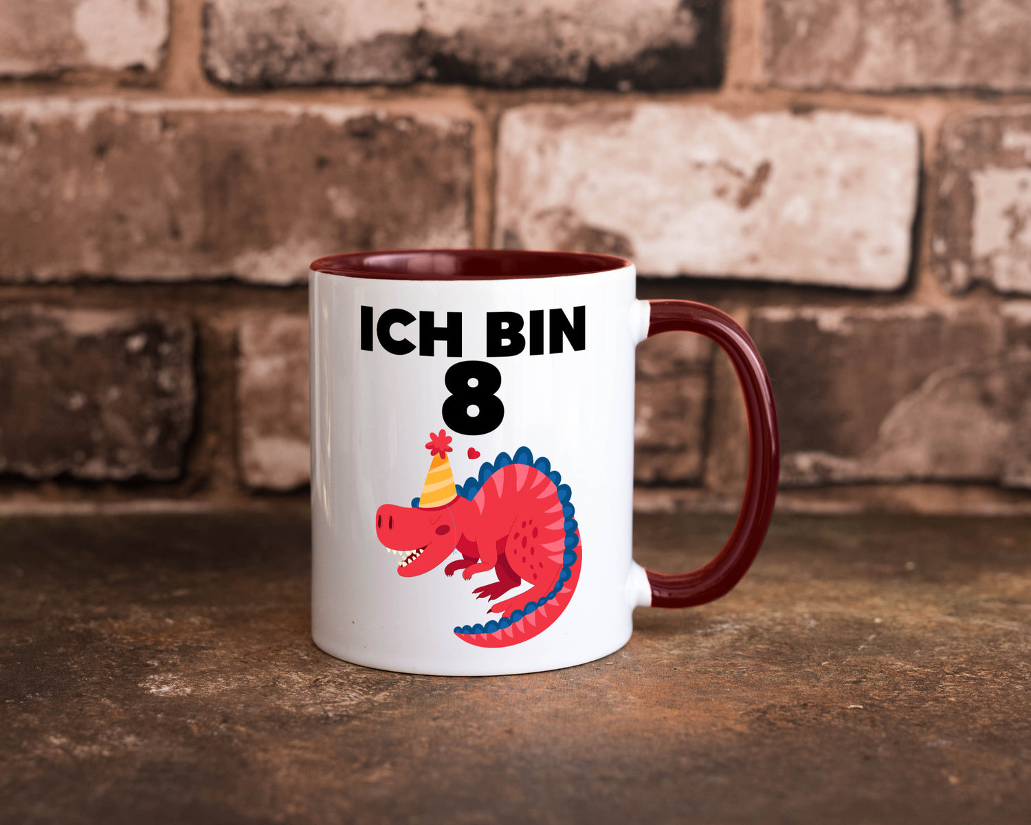 8. Geburtstag | Dino Dinosaurier 8 Jahre lustig Geschenkidee Geschenk Tasse