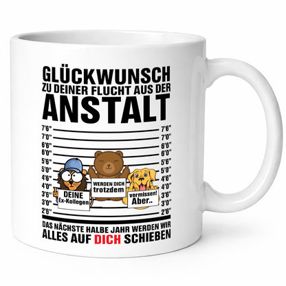 Glückwunsch zur Flucht | Arbeitskollegen Berufswechel Humor Arbeit Kollegen