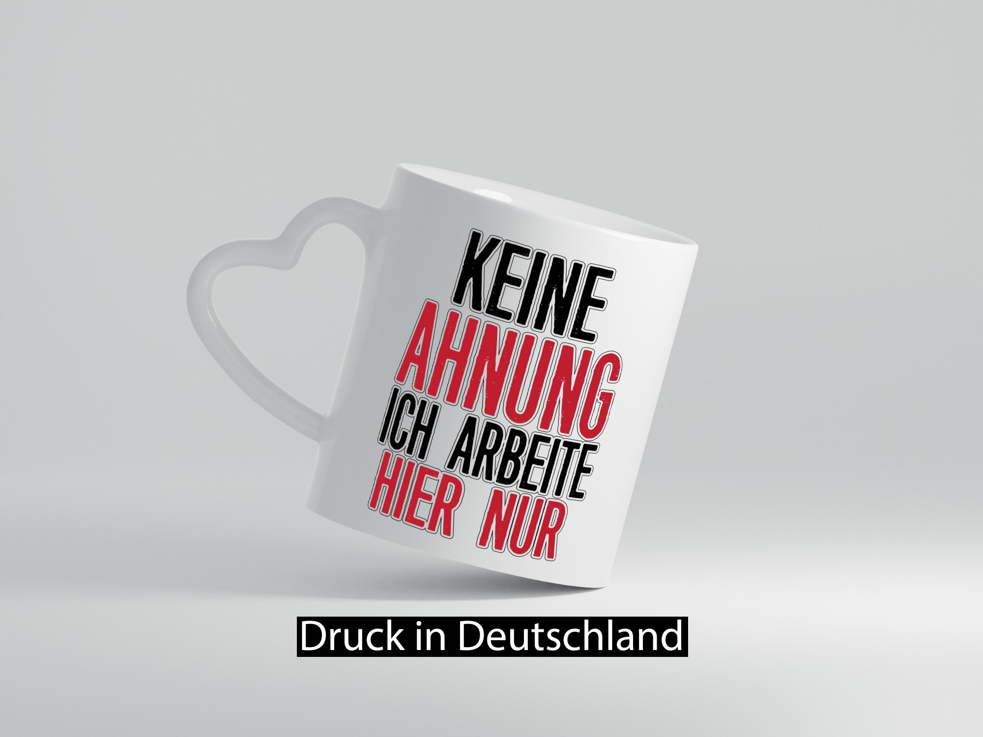 Ich arbeite nur hier Geschenk Arbeit Kollegen Büro lustiger Spruch Tasse
