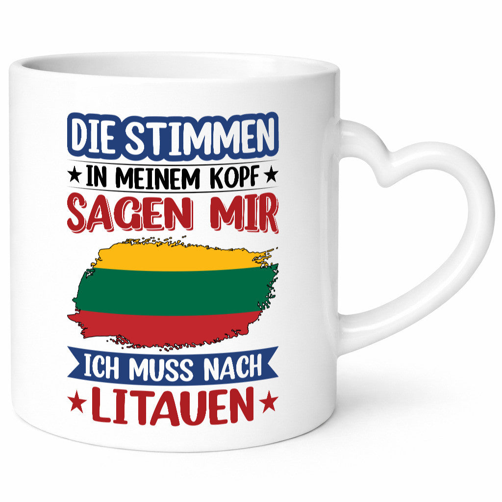 Litauen | Urlaub Stimmen in meinem Kopf Traumland Humor Geschenkidee Tasse
