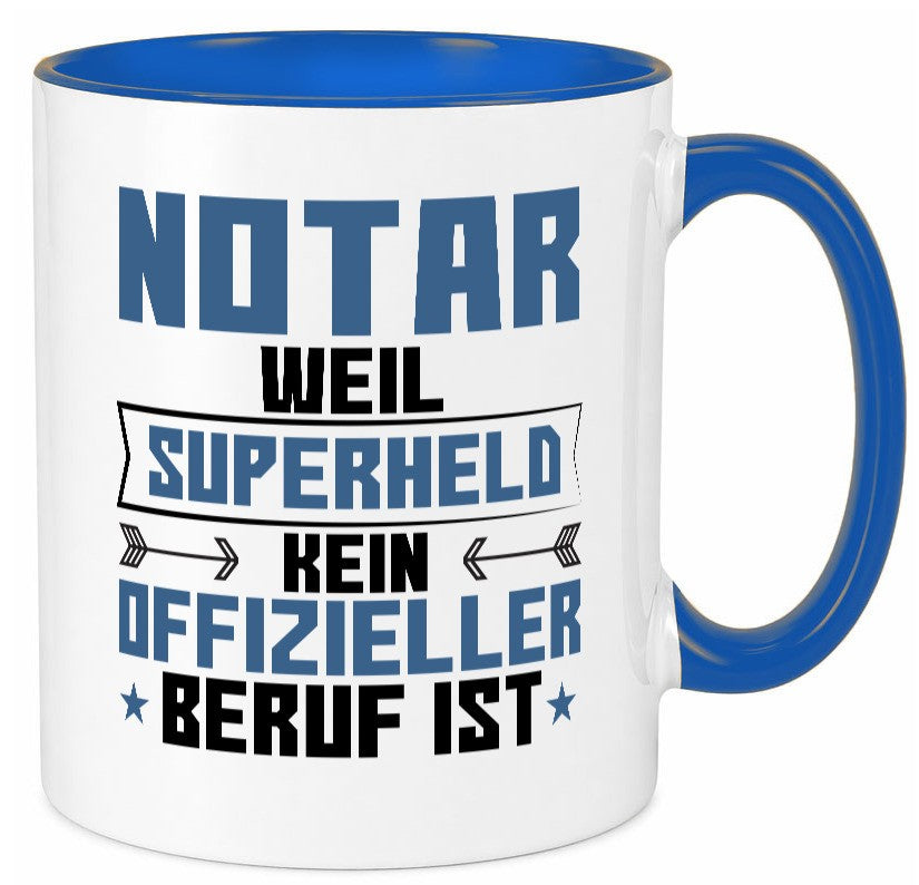 Superheld Notar | Jurist lustiger Spruch Geschenk Humor Geschenkidee Tasse