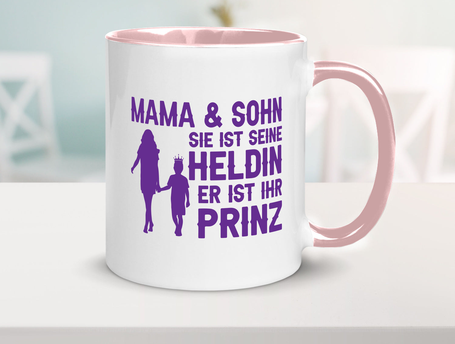 Mama &amp; Sohn | Helding Prinz Mutterliebe Geschenkidee Familie Humor Tasse