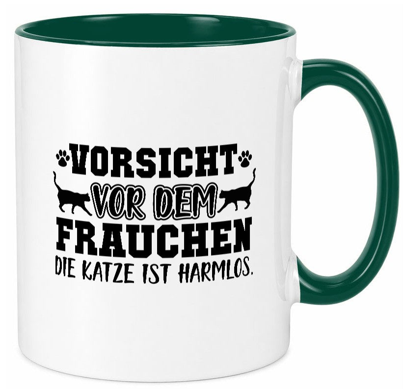 Vorsicht vor Frauchen | Frauen Tasse Katzenbesitzerin Humor Tierliebhaber