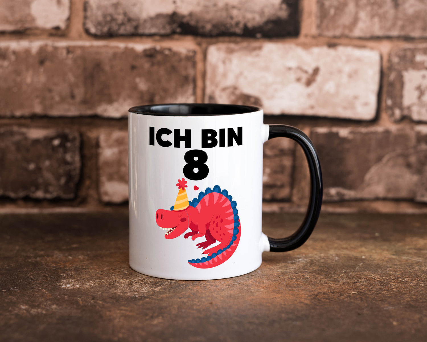8. Geburtstag | Dino Dinosaurier 8 Jahre lustig Geschenkidee Geschenk Tasse