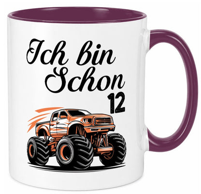 12. Geburtstag | Monster truck 12 Jahre Geschenk Geschenkidee lustiger Spruch Tasse